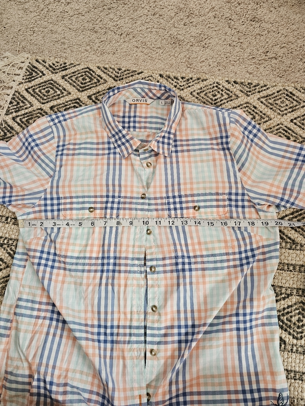 Orvis Women's Open Air/Tradit Plaid Long-Sleeve Shirt Spring Color Bundle Size L - Picture 12 of 12